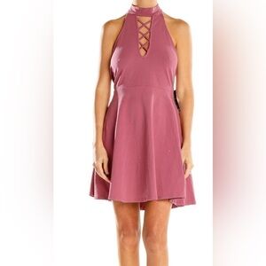 Express - Pink Fit & Flare Dress size medium